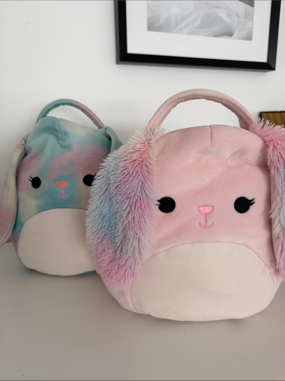 Squishmallows Pastel Pink & Rainbow Bunny Handbag
